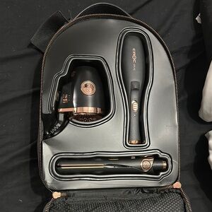 Premium Black and Gold Hair Styling Set